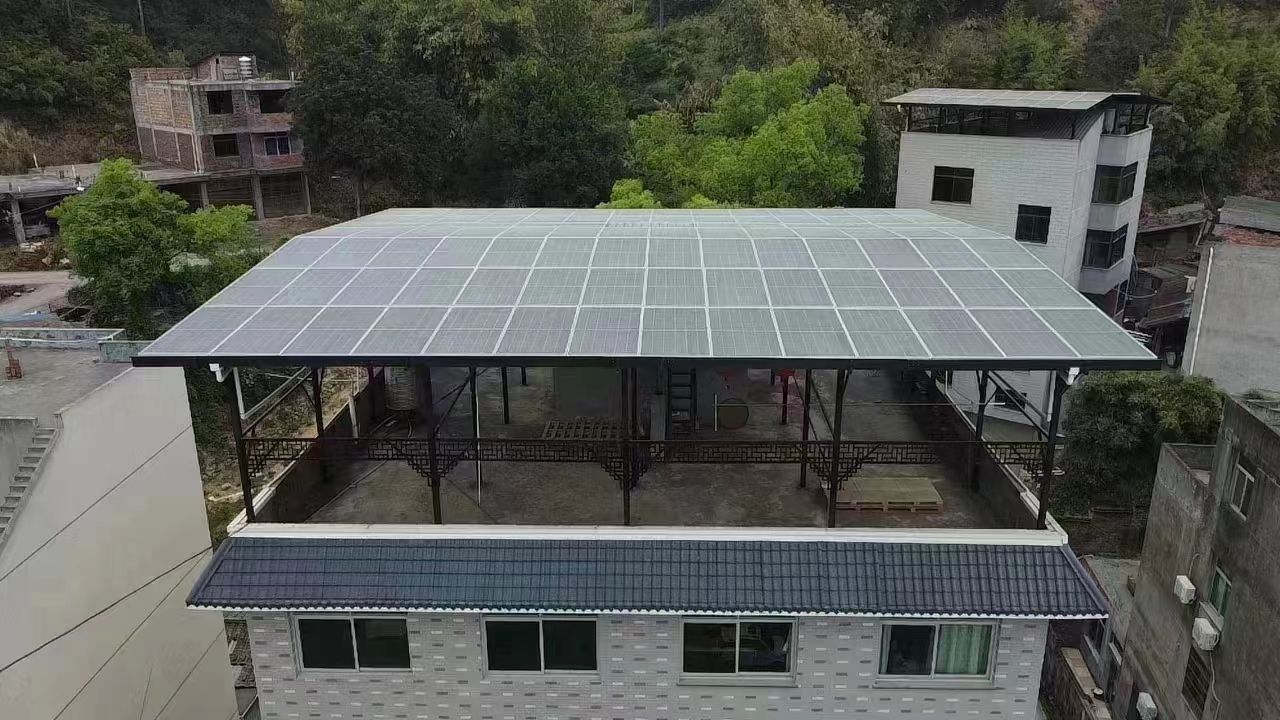 益阳15kw+10kwh自建别墅家庭光伏储能系统